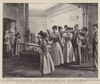 Het Seizoen in Caïro, Beursbezoekers en de Mummies in het Ghizeh Museum door George Percy Jacomb Hood
